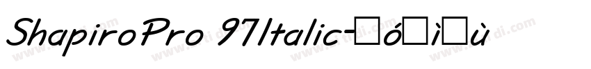 ShapiroPro 97Italic字体转换